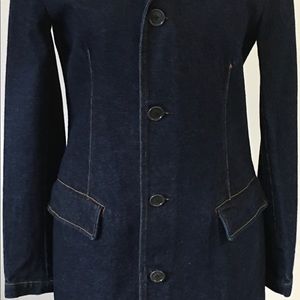 Ralph Lauren Navy Denim Full Length Coat NWOT